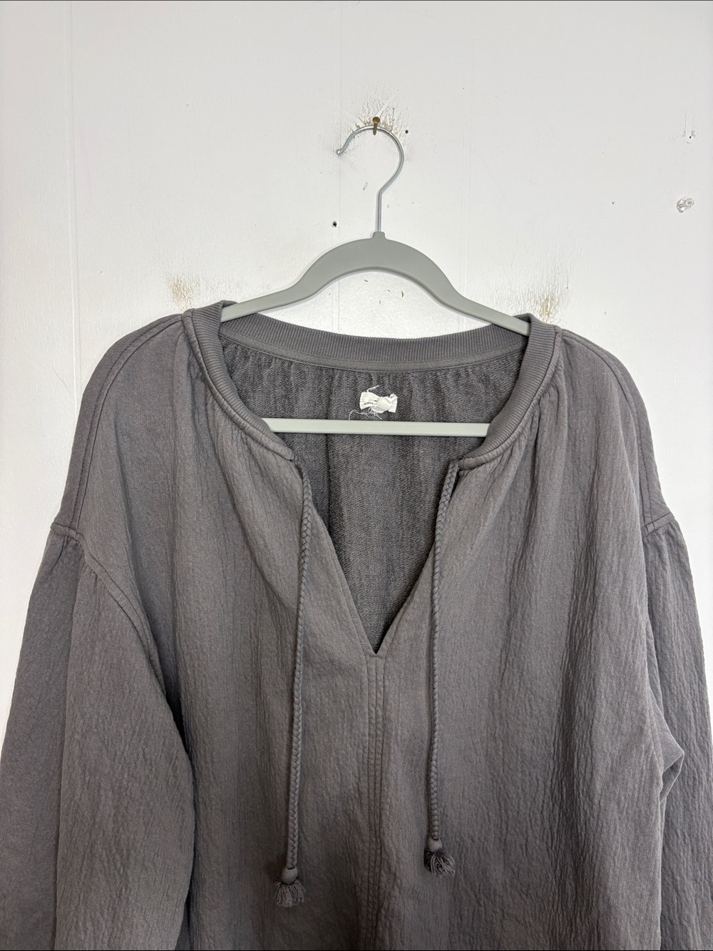 Aerie Sweater Womens Small V Neck Gauze Sweatshirt Pullover Elevated Lounge - Picture 4 of 9